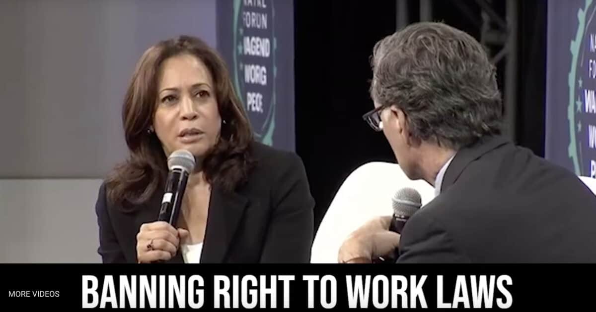 Kamala Harris would end Georgia’s right to work