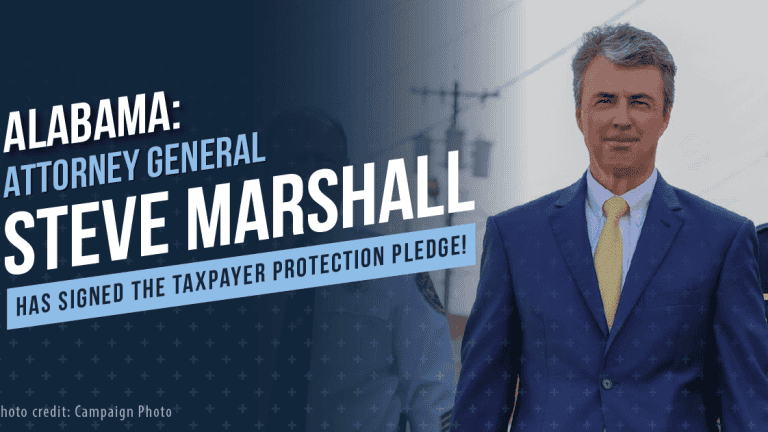 Image of Steve Marshall Announcing He signed the 