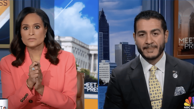 Abdul El-Sayed during an interview on NBC's Meet the Press